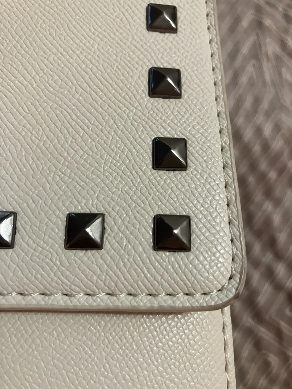 Off-White Stud-Trim Top Handle Crossbody Bag by Bartley Mischka‎